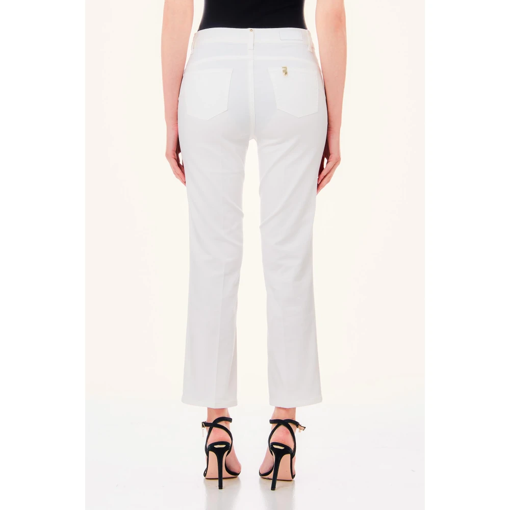Liu Jo Hoge Taille Prinses Jeans White Dames