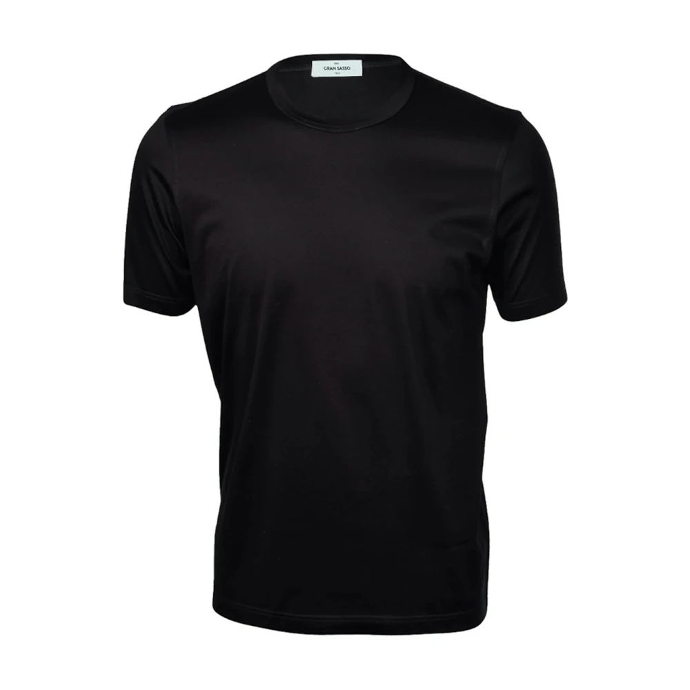 Gran Sasso Zwarte T-shirt en Polo Collectie Black Heren
