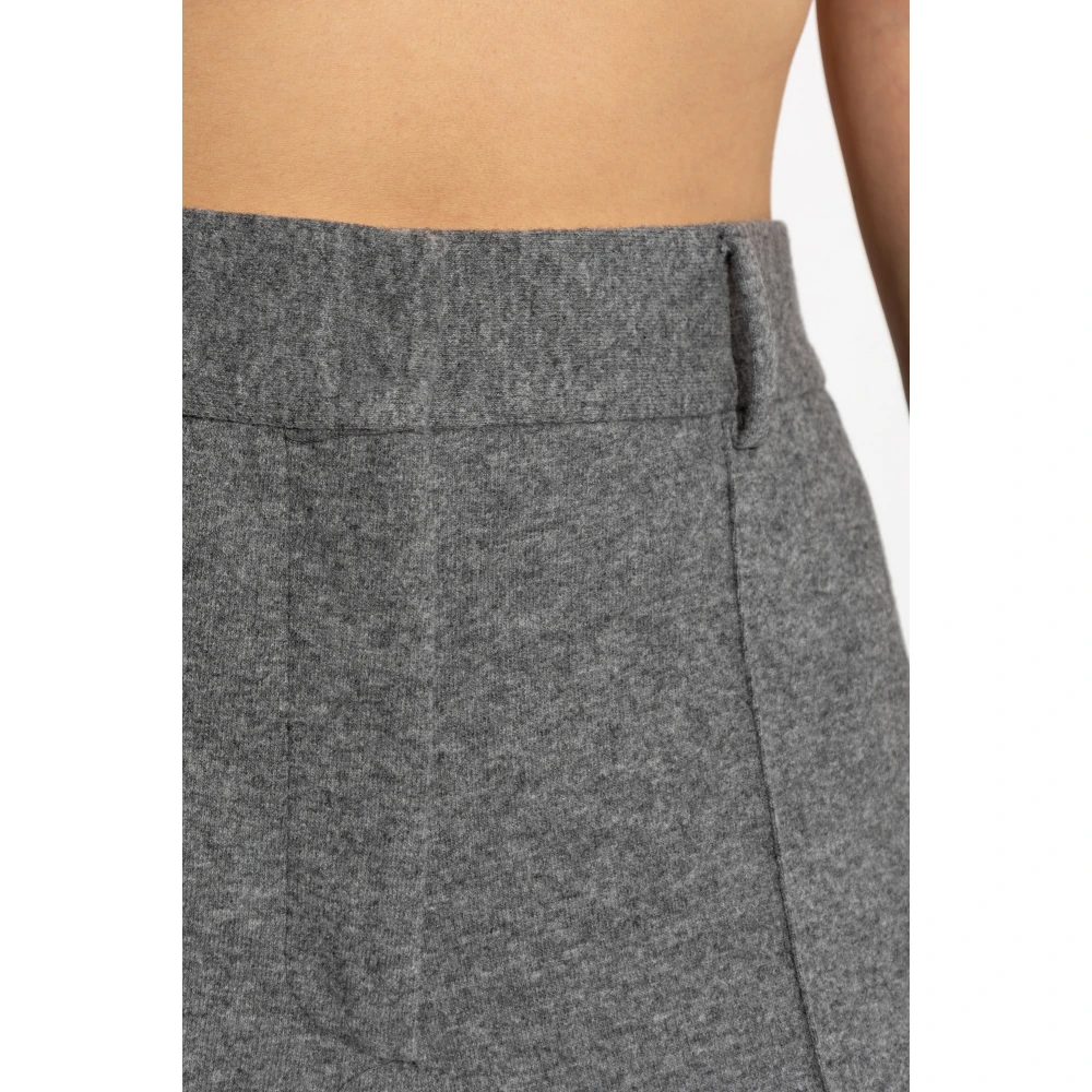 Officine Générale Wollen broek met wijde pijpen Gray Dames