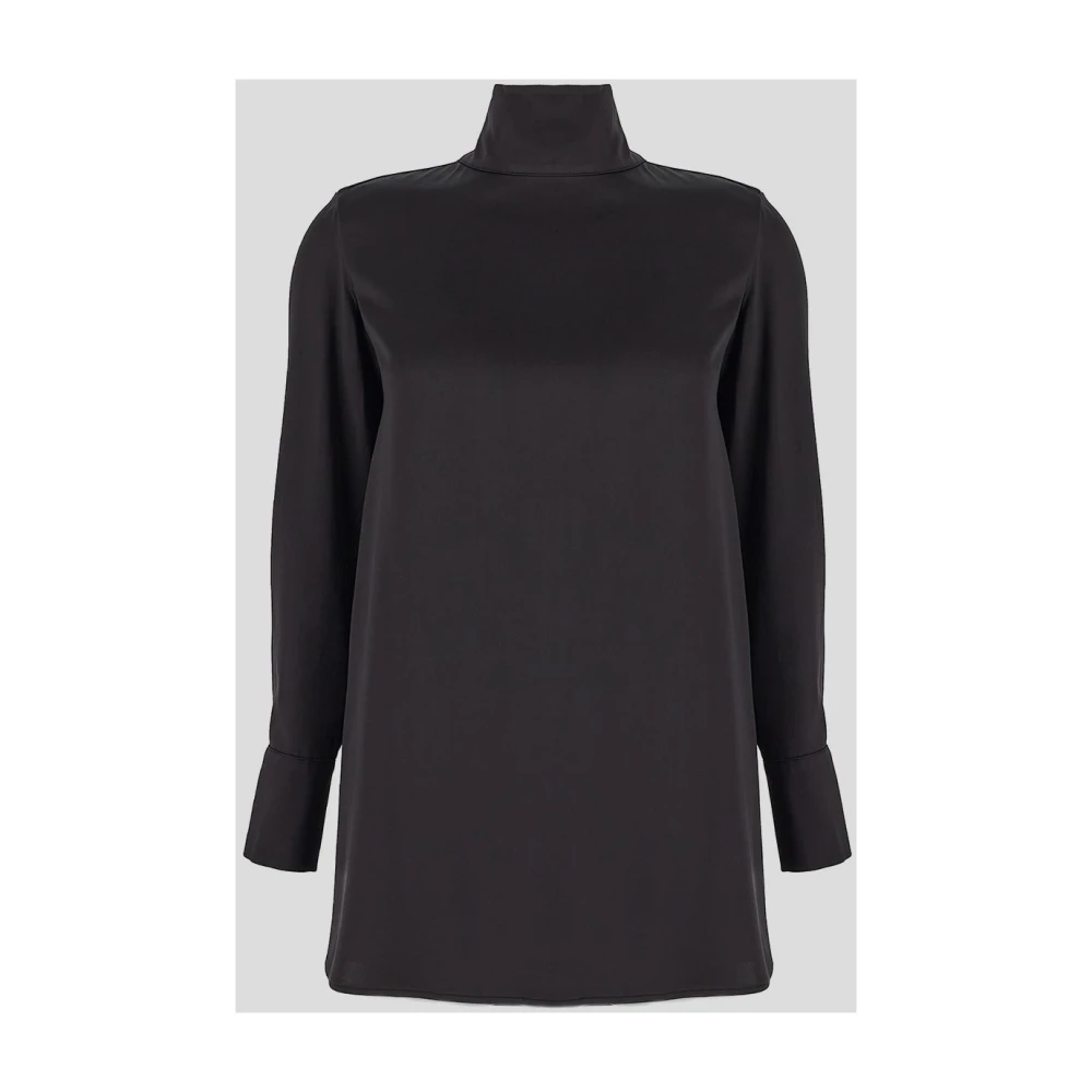Gentryportofino Paarse viscose en wollen overhemd Purple Dames
