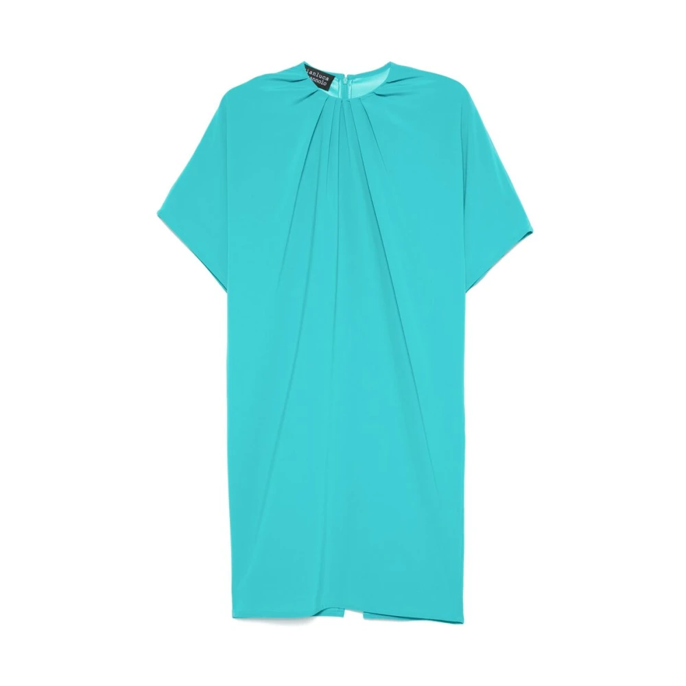 Gianluca Capannolo Zeegroene Batwing Mouw Jurk Green Dames