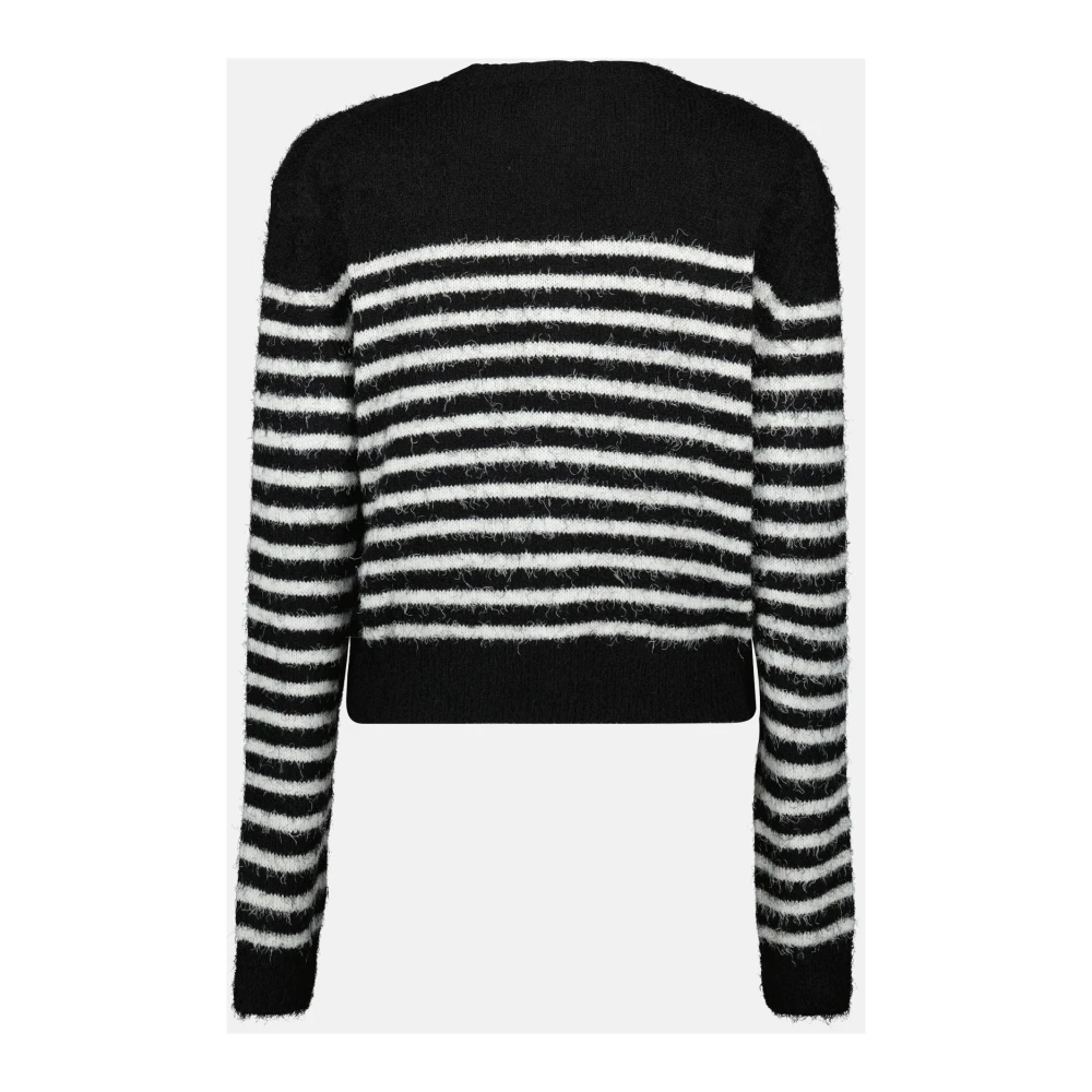 Khaite Gestreepte Zijde Kasjmier Vest Black Dames
