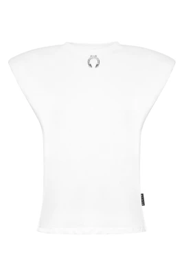 Tanktop Rund Hals Piercing Med Vadderad Axel