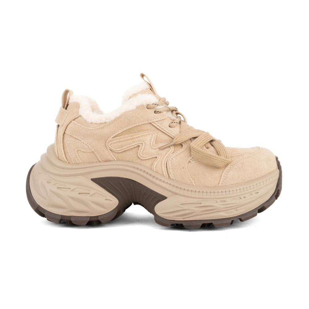 La Conte Casual Closed Leisure Sneakers Dames Schoenen Beige