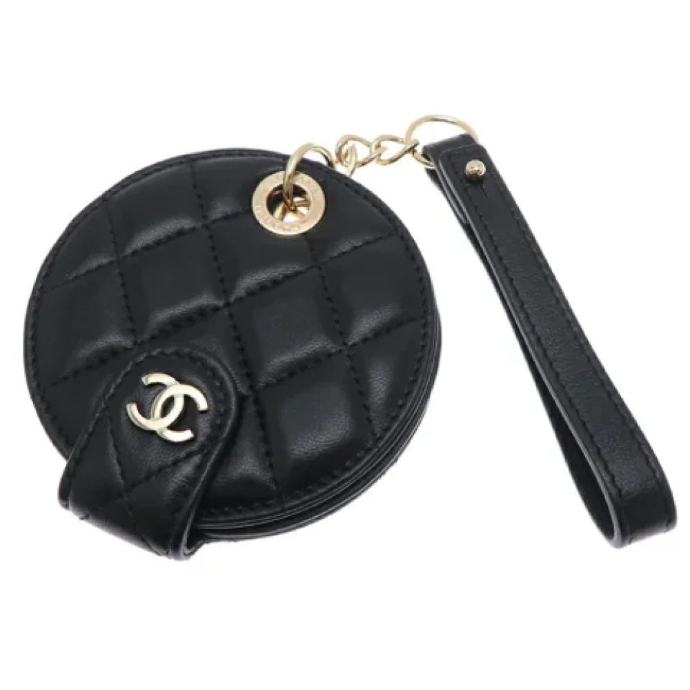 Chanel Vintage Pre-owned Leather home-office Black Dames
