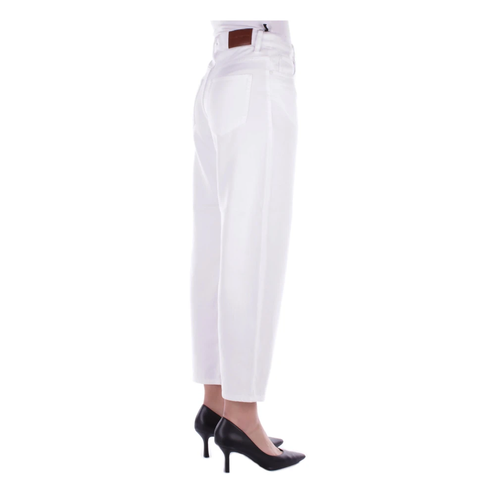 pinko Witte Broek met Rits en Zakken White Dames
