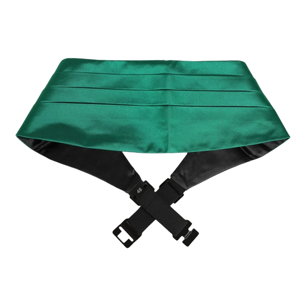 Dolce & Gabbana Green Men 100% Silk Belt Waist Cummerbund - Male - Belts - Green - M - Accessories - Image 1