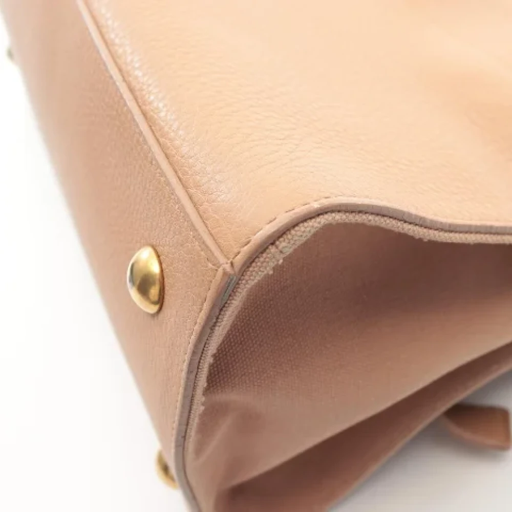 Yves Saint Laurent Vintage Pre-owned Leather handbags Beige Dames