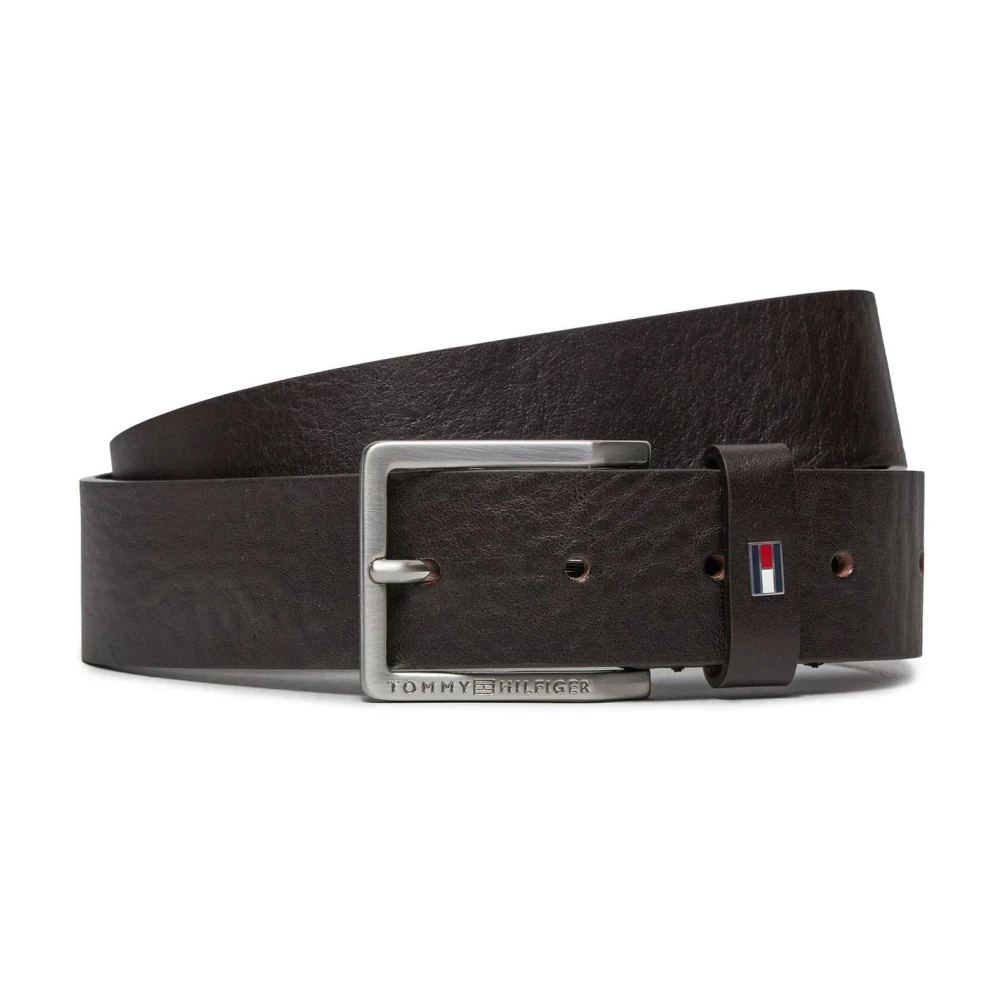 Tommy Hilfiger Leren riem OLIVER 3.5 EXT met metalen label aan de sluiting