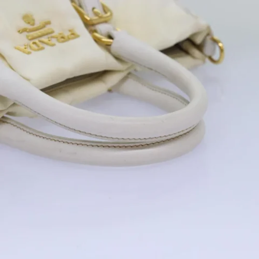 Prada Vintage Pre-owned Nylon handbags White Dames