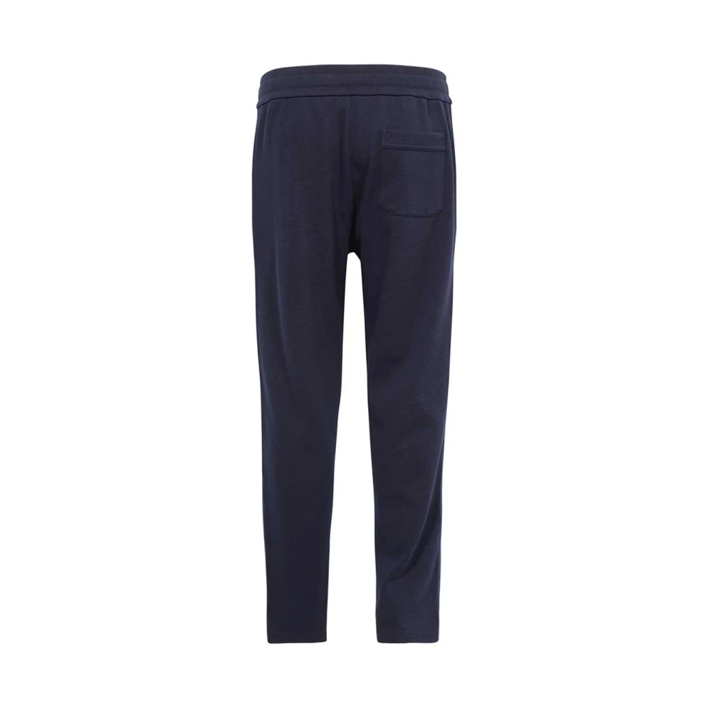 Brioni Katoenen Broek met Elastische Trekkoord Taille Blue Heren