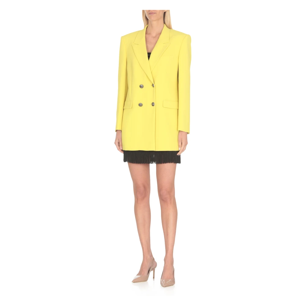 Elisabetta Franchi Gele Double-Breasted Blazer Vrouw Yellow Dames