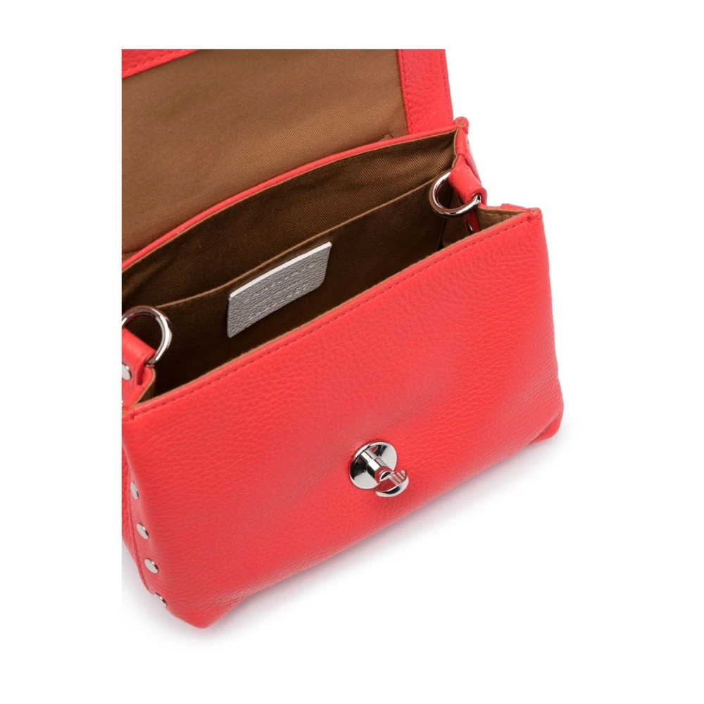 Zanellato Rode Korrelige Leren Postina Baby Tas Red Dames