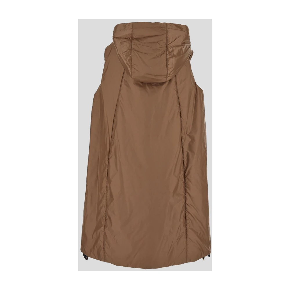 Max Mara Groene Jas in Polyamide Brown Dames