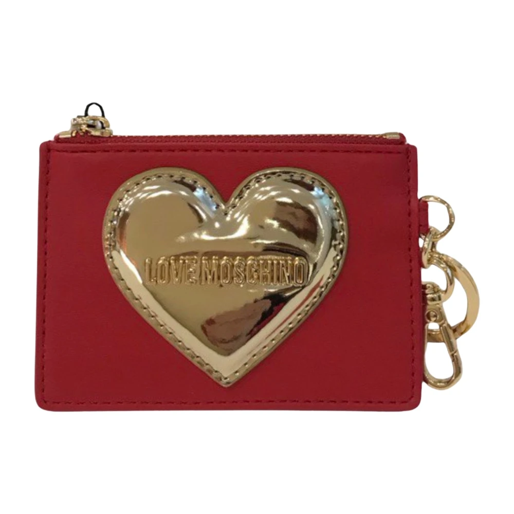 Love Moschino Rode tassen met sleutelhanger en kaartsleuven Red Dames