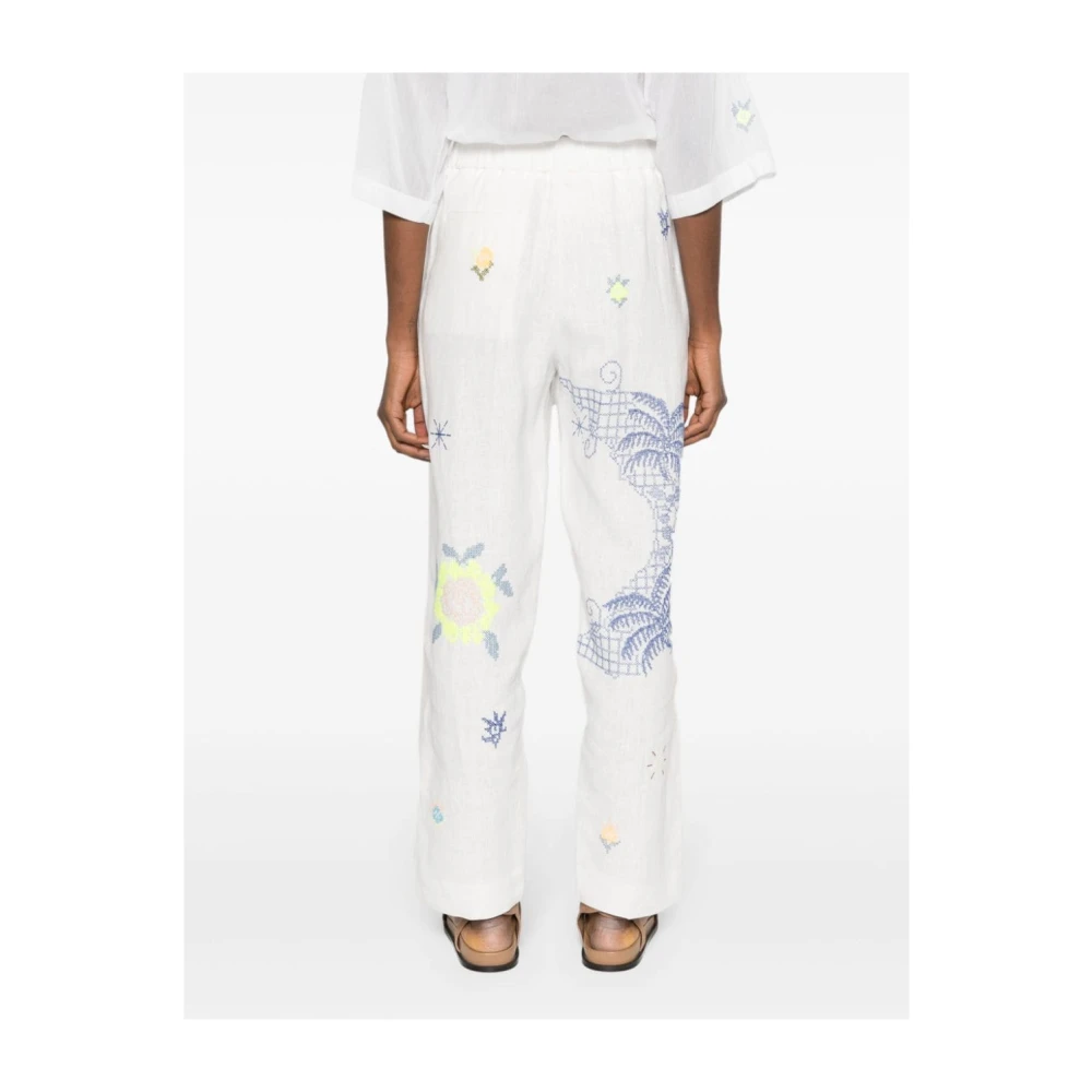 Forte Straight Trousers White Dames