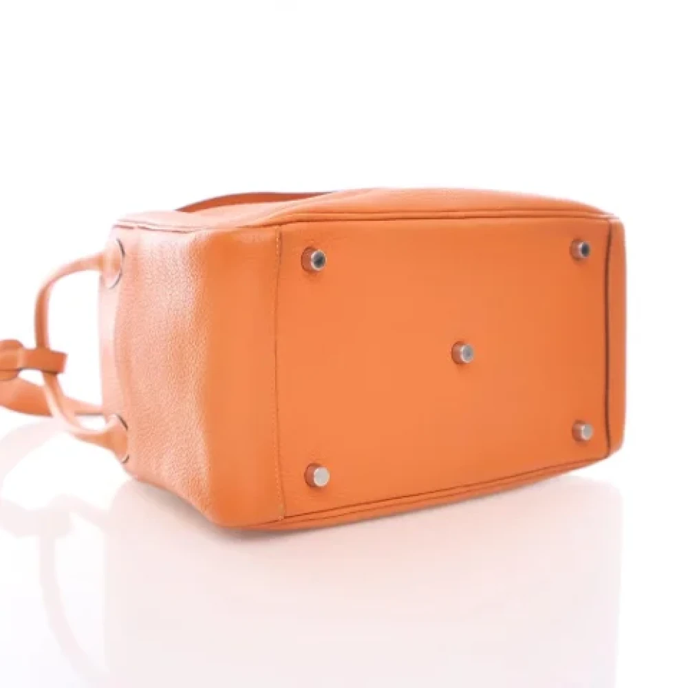 Hermès Vintage Pre-owned Leather handbags Orange Dames
