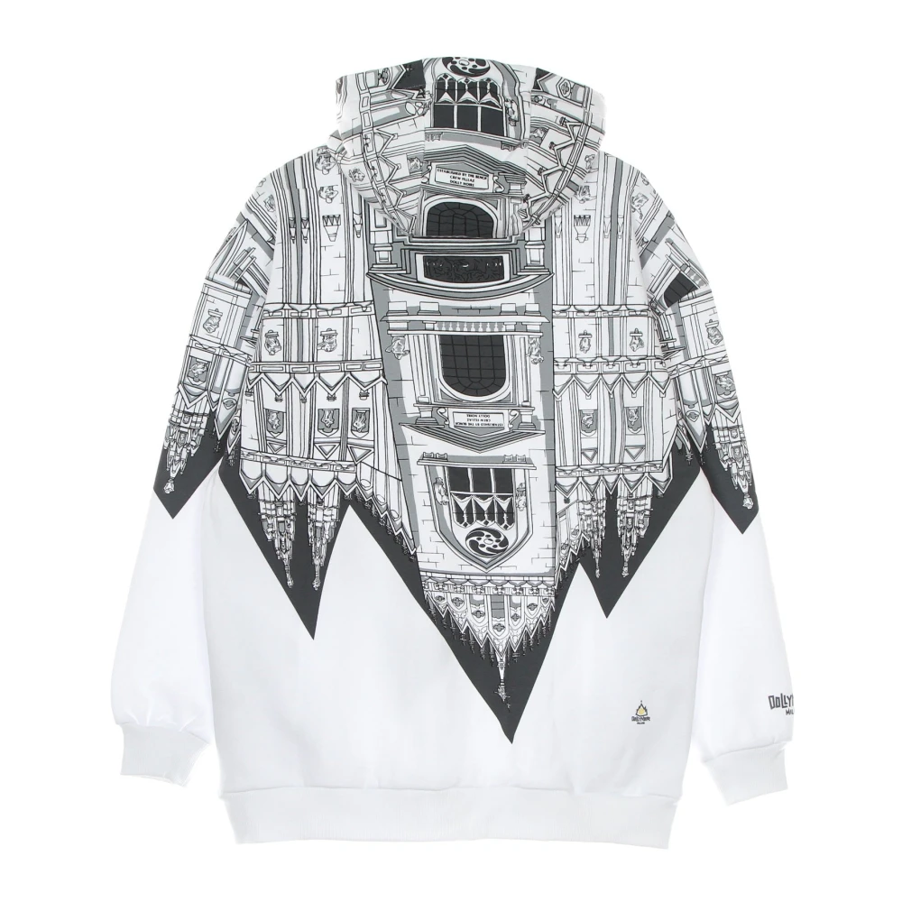 Dolly Noire Oversized Hoodie Wit grijs White Heren