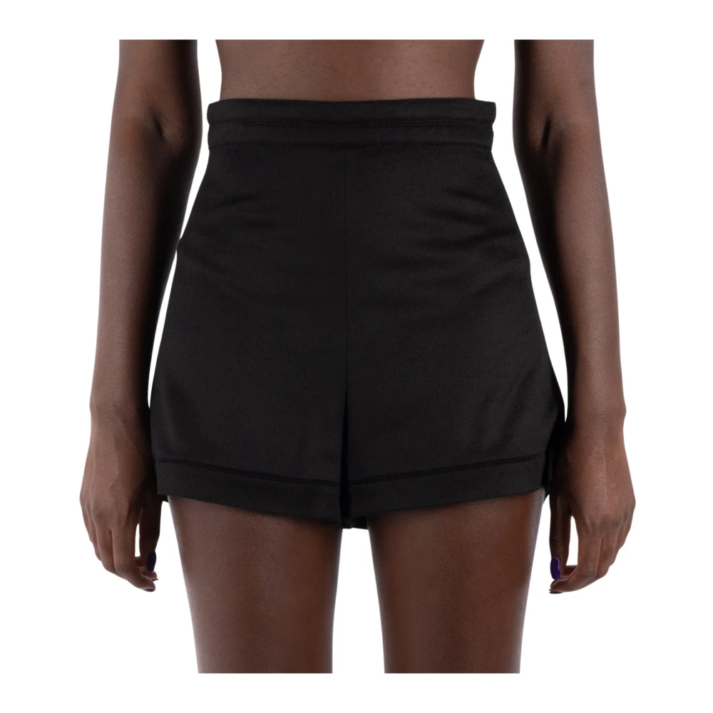 Max Mara Elegante Zwarte Kamelen Shorts Black Dames