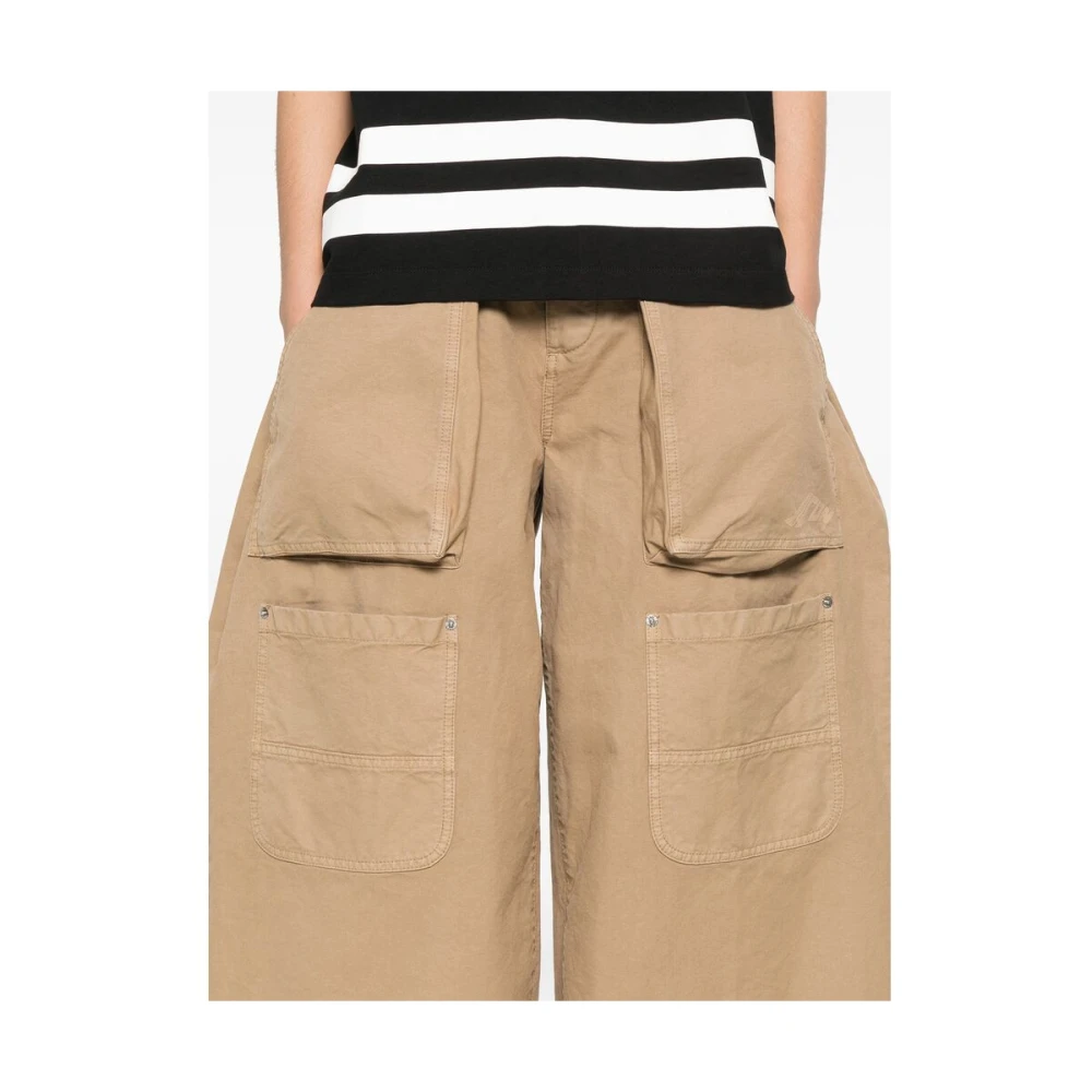 Dsquared2 Cargo Beige Broek met Knoopsluiting Beige Dames