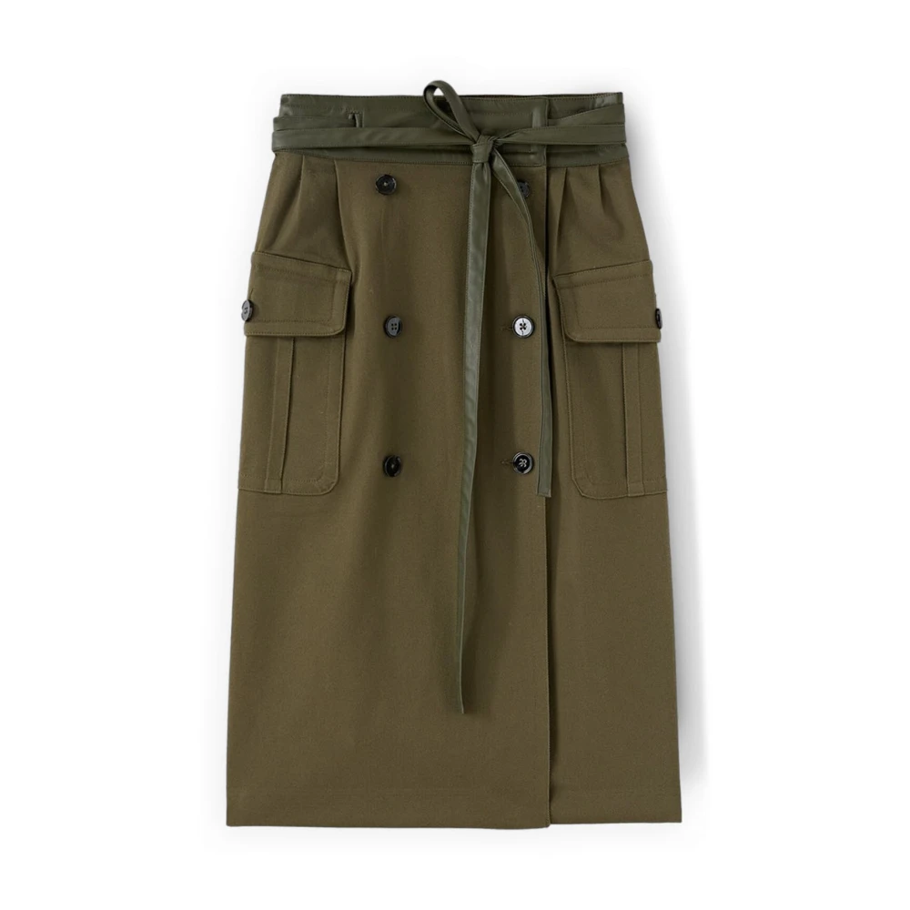 Motivi Donna Verde - Cargo Skirt With Belt - Skirts - L