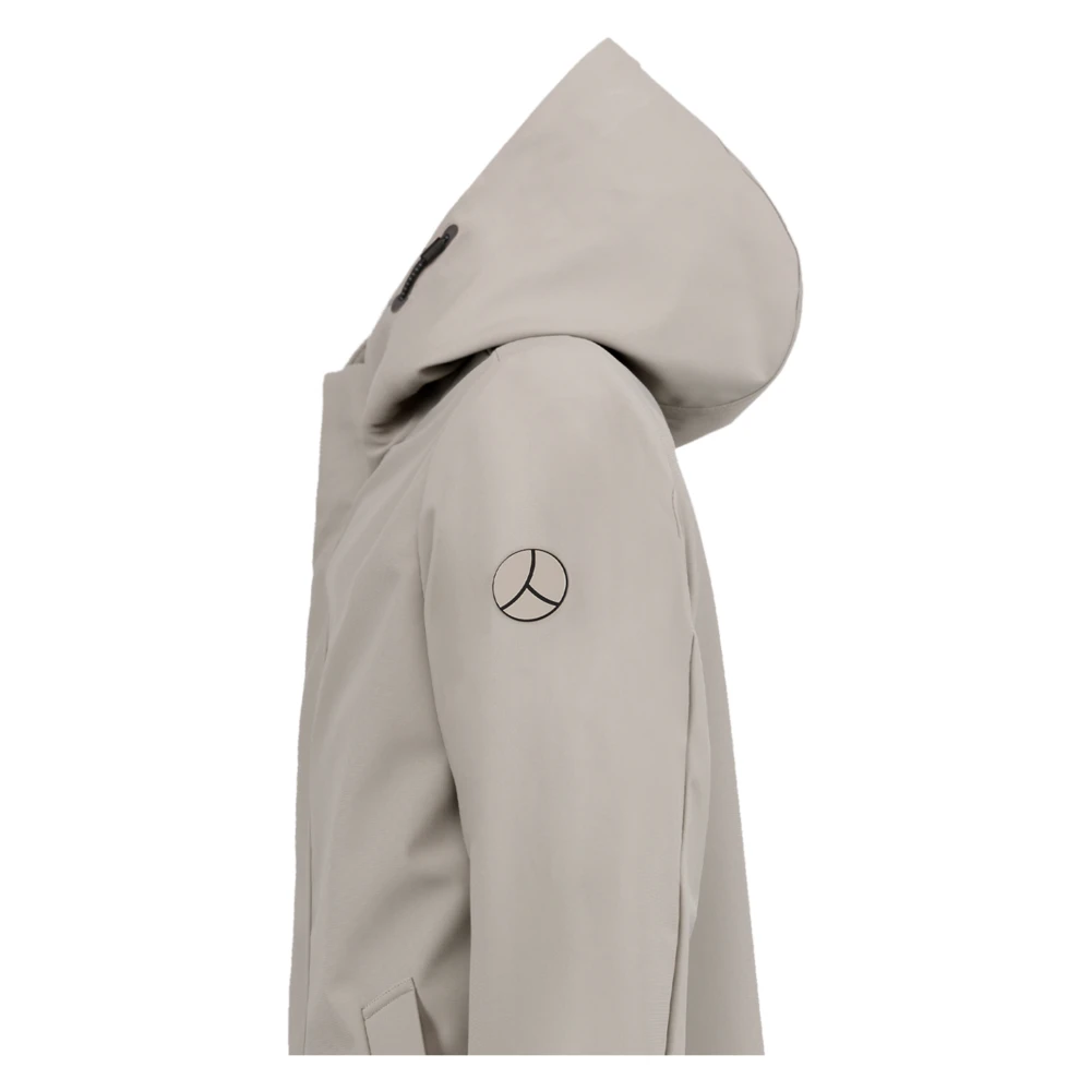 People of Shibuya Waterdichte parka met capuchon en reflecterende details Beige Heren
