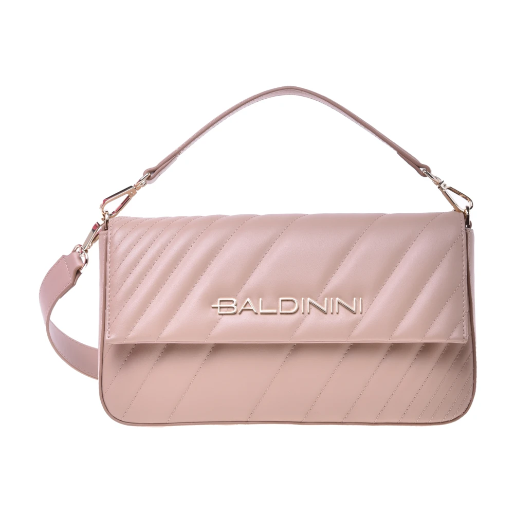 Baldinini Shoulder bag in nude quilted leather Beige Dames