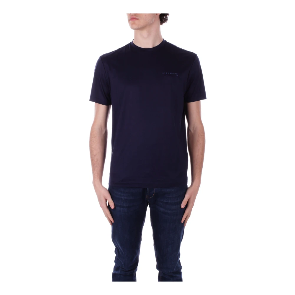 John Richmond Logo Front T-shirts en Polo's Blue Heren