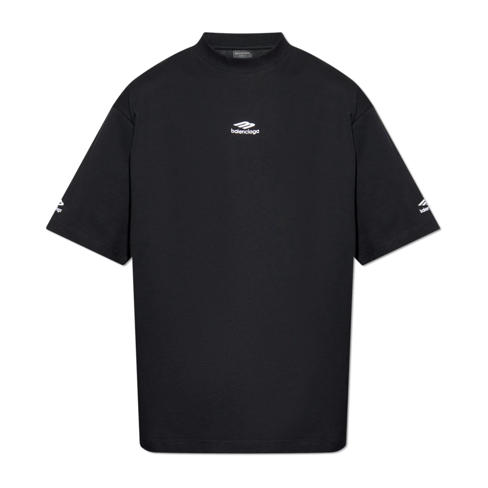 Balenciaga T-shirt uit de Skiwear collectie Black Heren