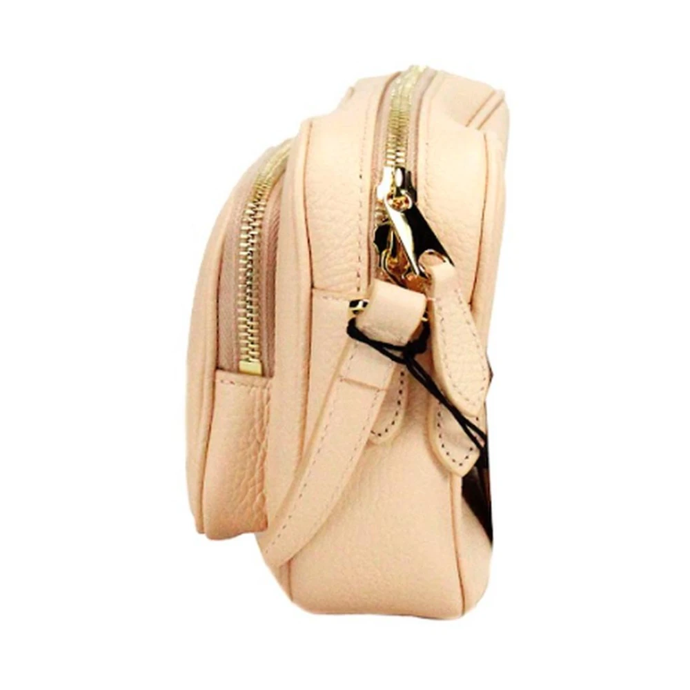 Burberry Korrelig leren cameratas Crossbody tas Beige Dames
