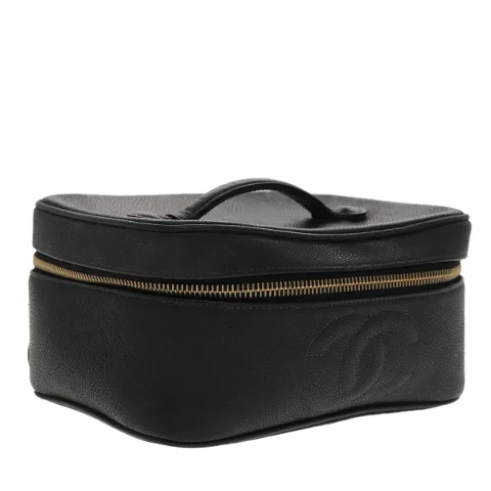 Chanel Vintage Pre-owned Leather pouches Black Dames