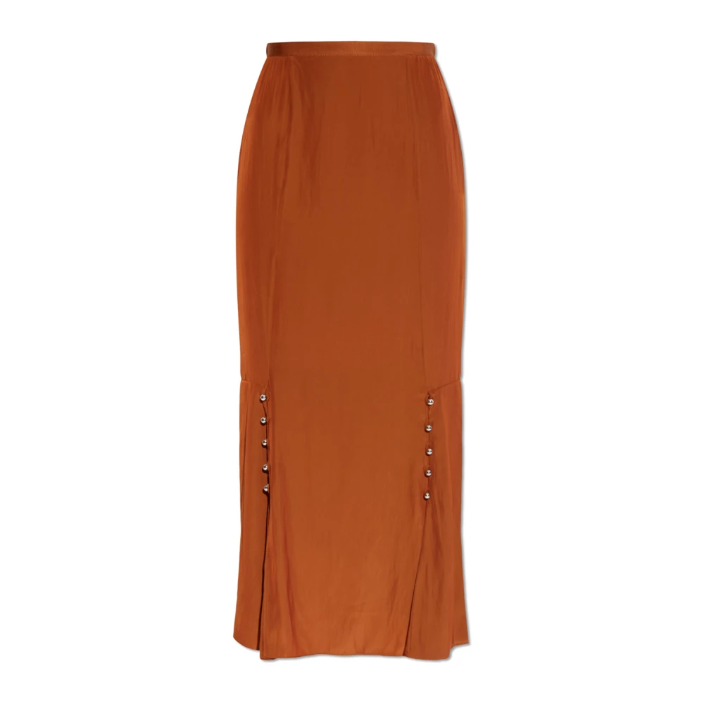 Lanvin Donna Marrone - Gonna Lunga Con Spacchi - Skirts - M