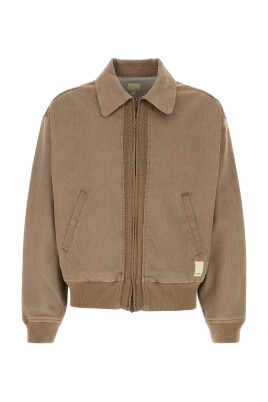 brown-stretch-denim-bomber-jacket