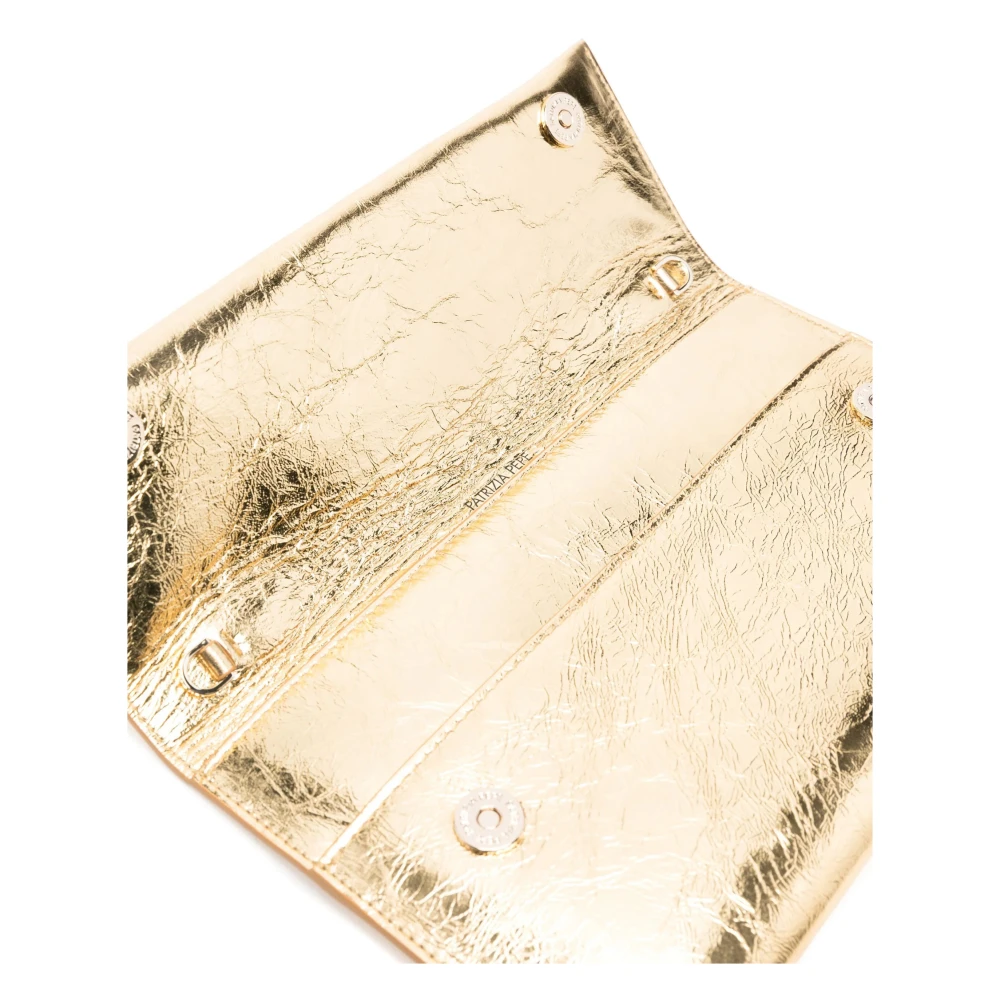 PATRIZIA PEPE Fly Clutch Metallic Art. 8B5460L112 Yellow Dames