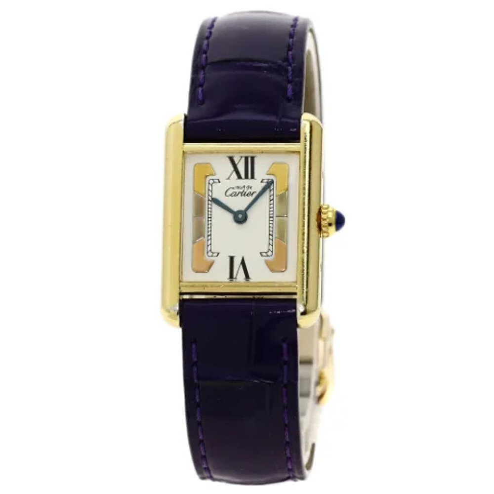 Pre owned Black Metal Cartier klokke Cartier Vintage Dame