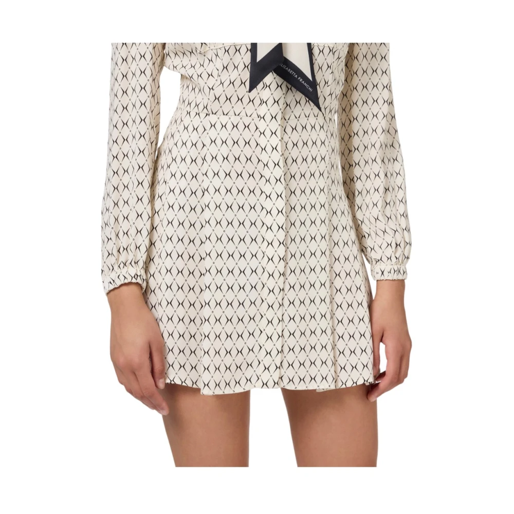 Elisabetta Franchi Elegante Jurk voor Speciale Gelegenheden Beige Dames