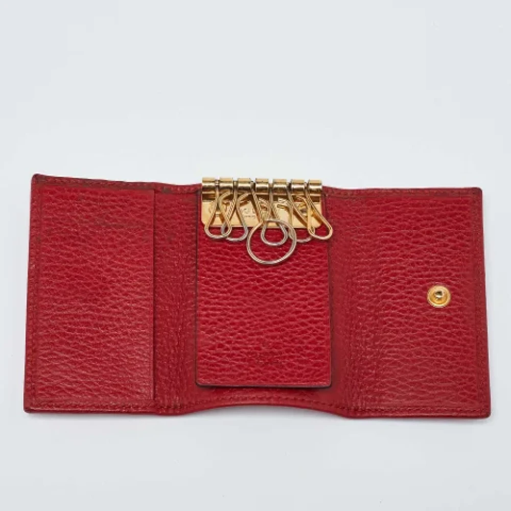 Gucci Vintage Pre-owned Leather key-holders Red Dames