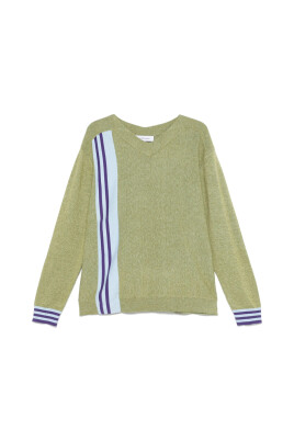 light-green-v-neck-sweater-with-stripe-detailing
