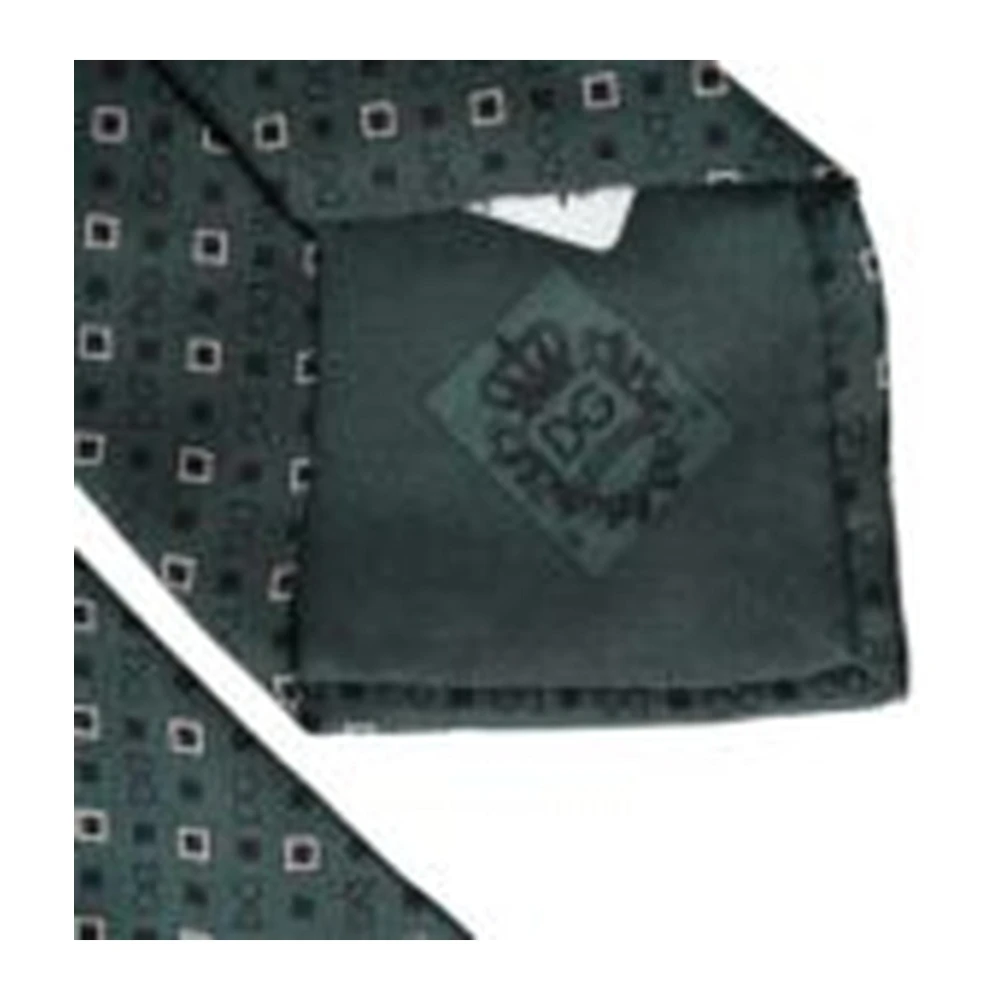 Dolce & Gabbana Groene Zijden Logoslips Green Heren