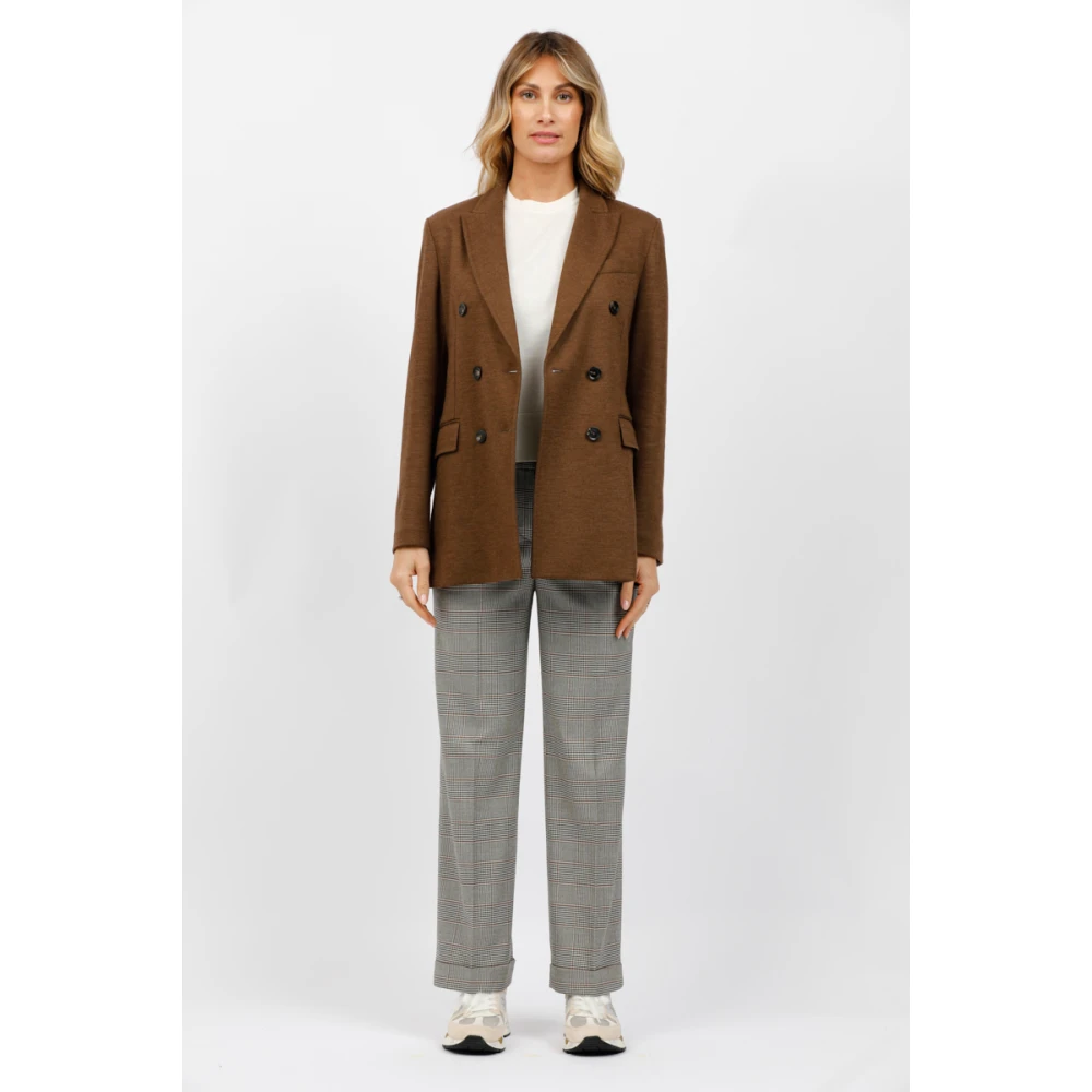 Circolo 1901 Dubbelbreasted jersey jasje Brown Dames