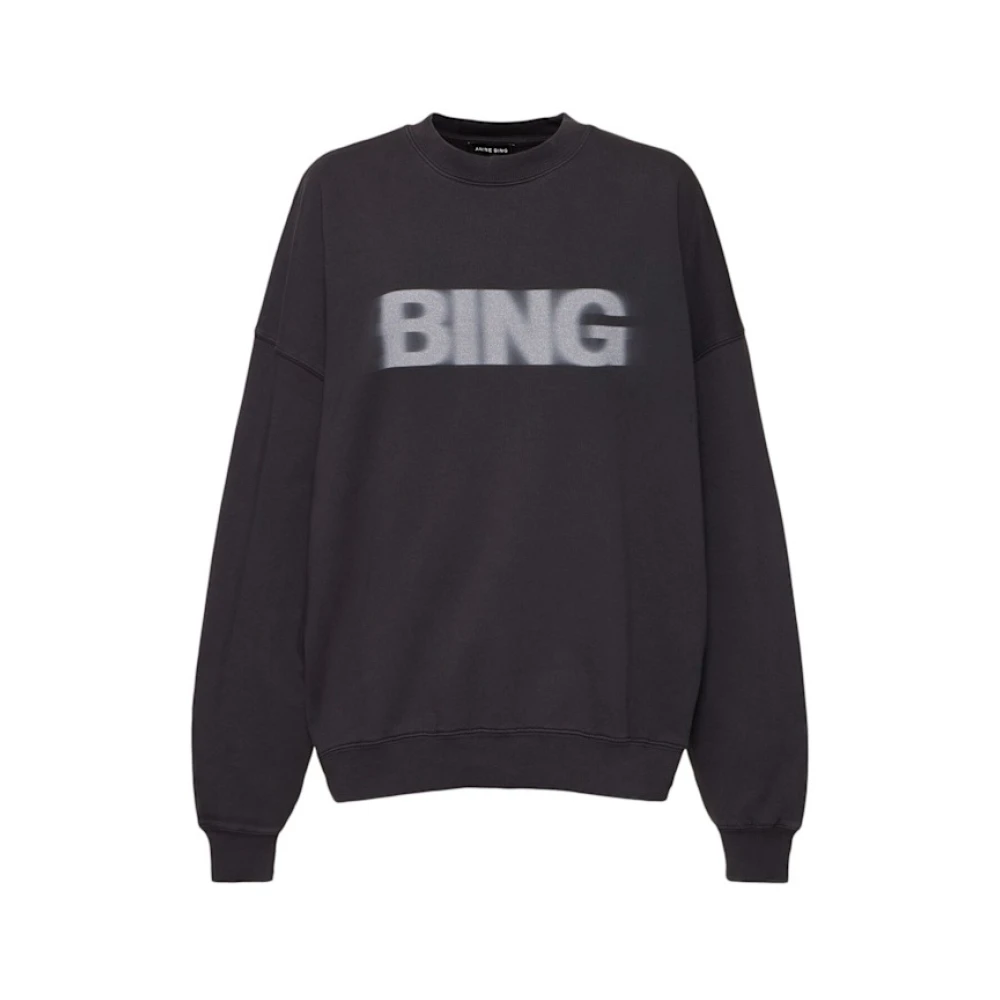 Anine Bing Miles Blur Sweatshirt Black Dames