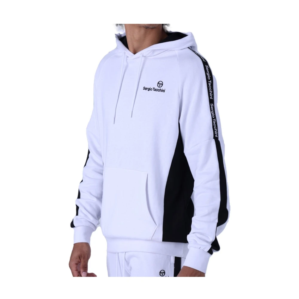 Sergio Tacchini Logo Band Hoodie Wit White Heren