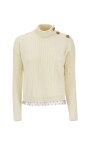 RED Valentino lace-trim logo top