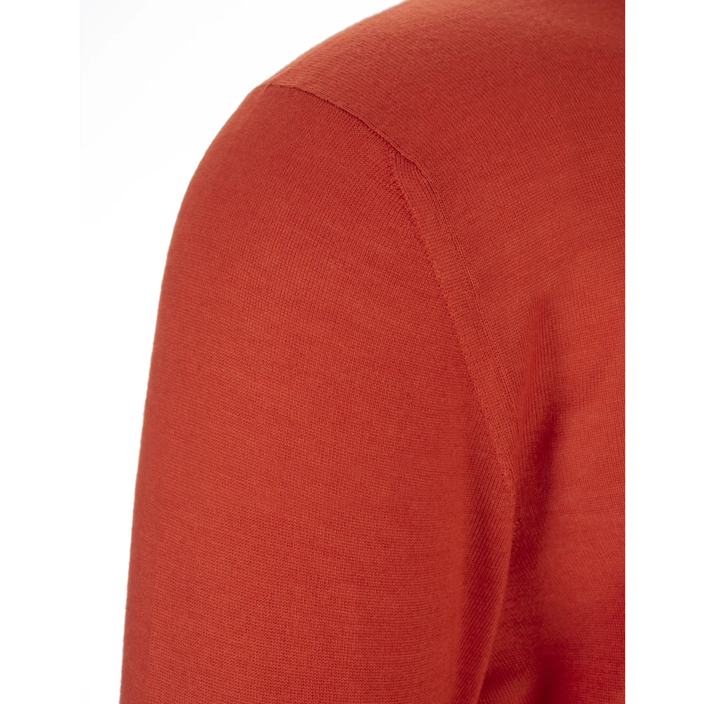 Fedeli Round-neck Knitwear Orange Heren