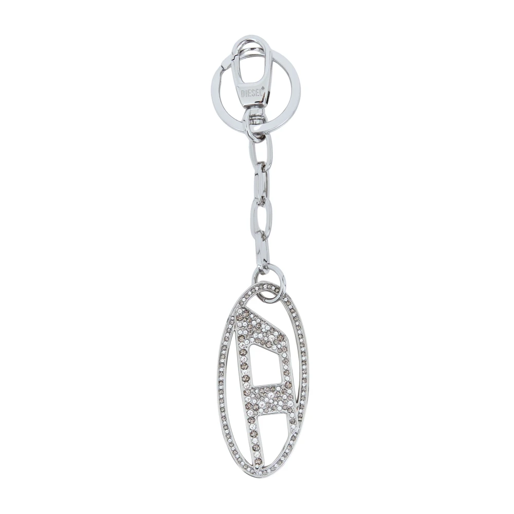 Diesel Kristal Logo Sleutelhanger Hanger Gray Unisex
