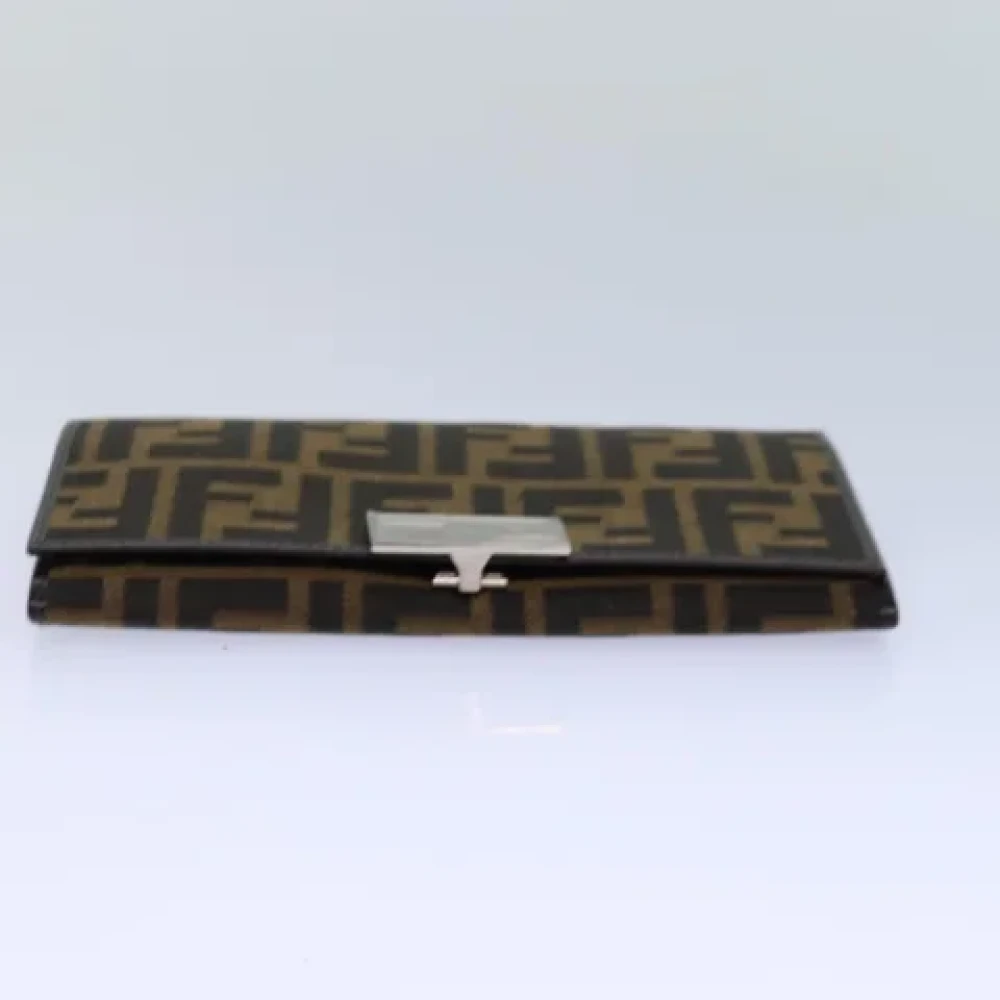Fendi Vintage Pre-owned Canvas wallets Brown Dames