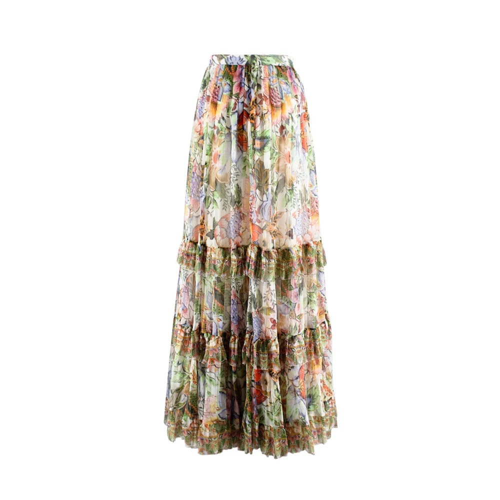 ETRO Zijden Crepon Rok Multicolor Dames