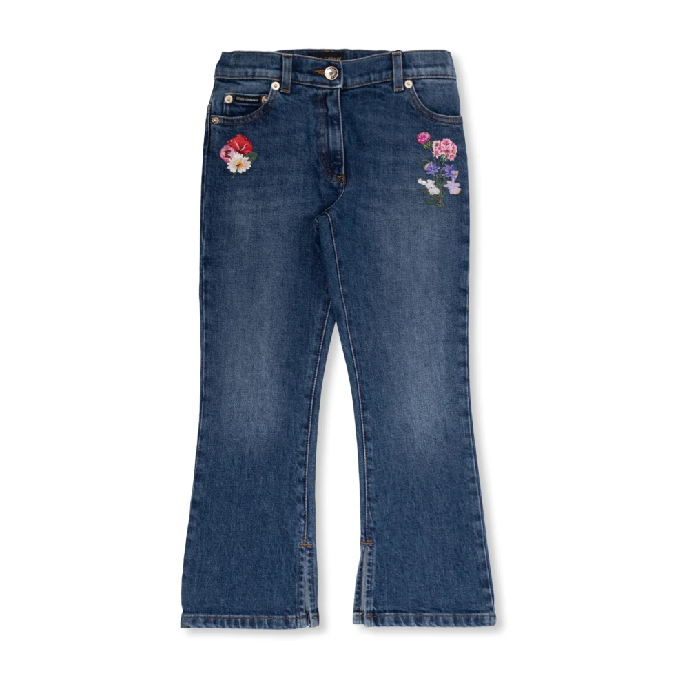 Dolce & Gabbana Utsvängda jeans Blue, Flicka