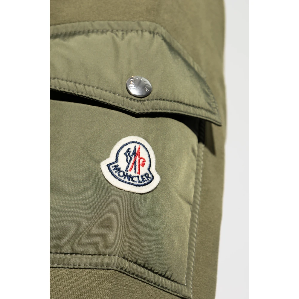 Moncler Sweatshirt met logo Green Heren