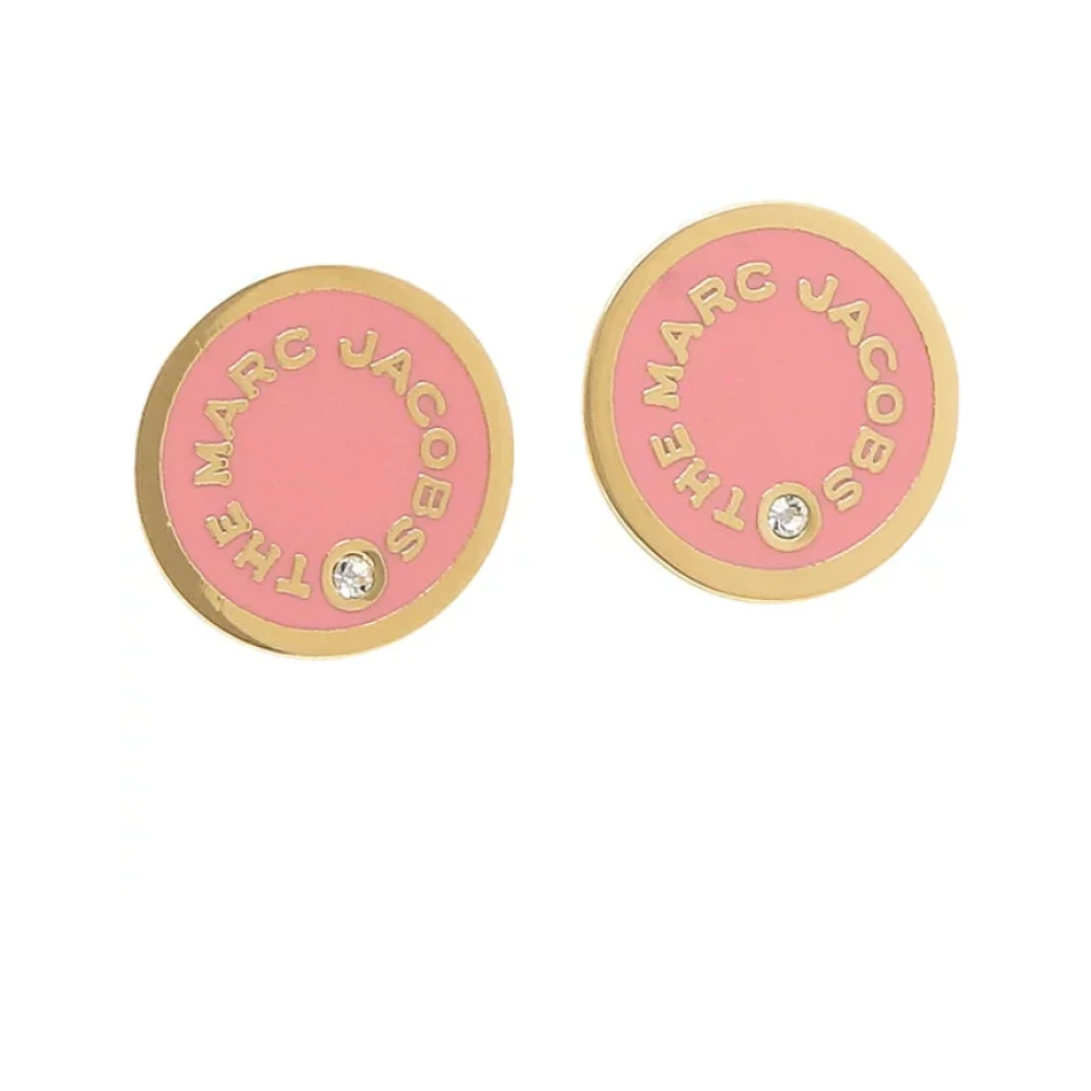 Marc Jacobs Luxe Roze Medaillon Studs Pink Dames